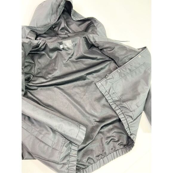 Volcom Enemy Stone Windbreaker Womens Small Black Hooded Front Zip Snap Button - Picture 12 of 13